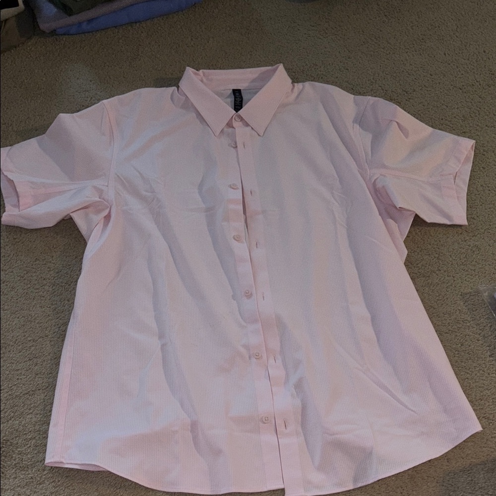 Lululemon Athletica Pink Casual Button Down Shirt